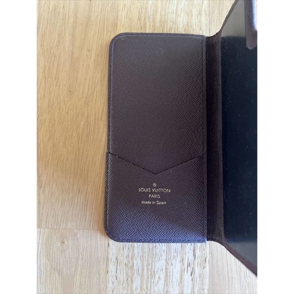 Authentic Louis Vuitton Monogram Folio iPhone 7 Case Brown Ships from USA EUC‎ - Picture 11 of 13